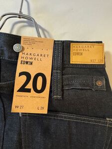 新品 20周年 限定 MARGARET HOWELL ORGANIC COTTON DENIM MHL マーガレットハウエル　27 デニム パンツ pants