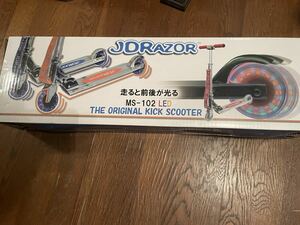 キックスクーター JDR AZOR キックボード 走ると前後が光る　MS-102-LED クリアー　新品