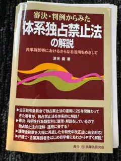 【裁断済】審決・判例からみた体系独占禁止法の解説