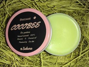 E.V.O　Lab製　ギター用蜜蝋WAX　COCOBEE 【Sakura】　30ｇ　スパチュラ付き