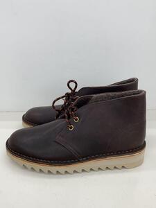 Clarks◆Kilve Desert/チャッカブーツ/24.5cm/BRW/レザー