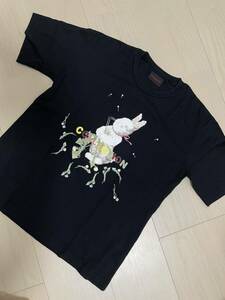 ☆ワンダフルワールド たんぽぽうさぎ　Tシャツ　黒