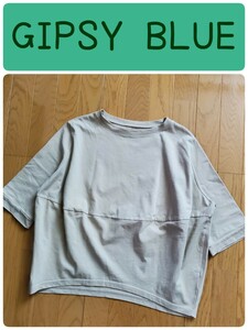 送料無料★GIPSY BLUE ジプシーブルー コクーン ５分袖カットソー 半袖Tシャツ ベージュ F