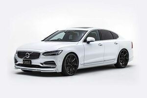 ERST エアスト VOLVO S90 PB 2017- フロントリップスポイラー&フロントサイドリップ＆リアスカート＆マフラーカッター ボルボ エアロ