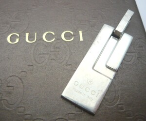 1000円スタート ペンダントトップ GUCCI グッチ プレート Ag925刻印 総重量約8.8g 付属品有 シルバー ネックレス アクセサリー CMD K10027