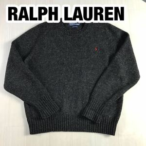 RALPH LAUREN ラルフローレン ウールセーター ブラック ラグランスリーブ