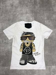 未使用品 タグ付き PHILIPP PLEIN フィリッププレイン Tシャツ 半袖 カットソー Sサイズ ホワイト コットン 95% 