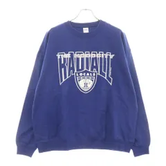 RADIALL (ラディアル) 24SS HOOOD CITY CREW NECK SWEATSHIRT L/S フロントプリントクルーネックスウェットトレーナー ブルー RAD-24SS-CUT008