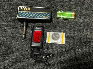 (新品電池付き)VOX ベース用 ヘッドホンアンプ Bass AP2-BS+チューナー 2点セット amPlug2 