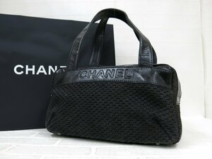 ◆CHANEL シャネル◆ロゴ型押し◆キャンバス カーフ レザー 本革◆トート バッグ◆ブラック SV金具◆腕掛け◆肩掛け◆ココマーク◆A8088