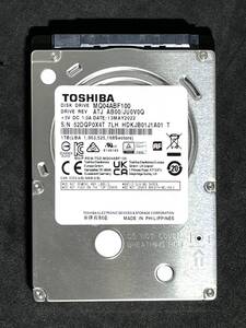 【送料無料】 ★ 1TB ★　TOSHIBA　/　MQ04ABF100　【使用時間：8ｈ】　2022年製　新品同様　2.5インチ 内蔵HDD　7mm厚/SATA　東芝　