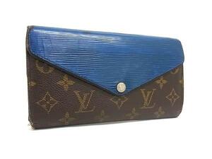 1円 LOUIS VUITTON ヴィトン M60501 モノグラム エピ ポルトフォイユ マリールーロン 三つ折り 長財布 ウォレット ブラウン系 FJ1645