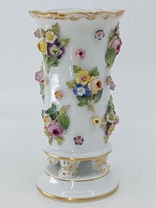 【未使用品】Meissen マイセン　アンティーク ミニフラワーベース 華装金彩花瓶　19世紀　希少