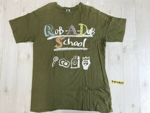 irie life メンズ チョークアート風プリント 半袖Tシャツ L カーキ