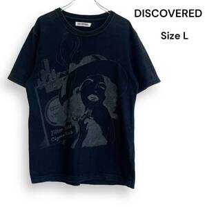 DISCOVERED ディスカバード プリント Tシャツ ブラック L