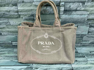 PRADAプラダ 180 カナパ デニムロゴ gray バッグ