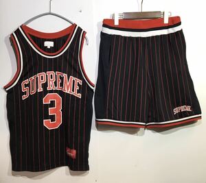 42-95 Supreme 16ss Crossover Basketball Jersey シュプリーム S セットアップ バスケシャツ ハーフパンツ　ブラック