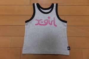 良品★X-girl／エックスガール★パイル地のタンクトップ 2T／送料140円