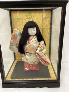 【1円スタート】日本人形 アンティーク 　レトロ　ガラスケース　豪華　昭和　骨董品　着物　女の子　JAPAN　DOLL　doll　ドール＃16058