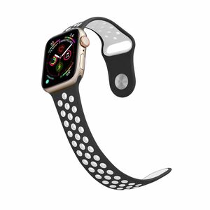 黒/白　42/44/45mm アップルウォッチ バンド iwatch スポーツバンド 交換ベルト