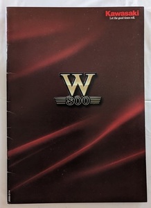 W800　(EBL-EJ800A)　車体カタログ　2011年1月　W800　古本・即決・送料無料　管理№ 6381 C