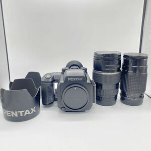 1円〜 6☆ PENTAX 645N II 動作未確認 中判フィルムカメラ ペンタックス レンズ2本セット 890733 smc PENTAX-A 645 MACRO レトロ