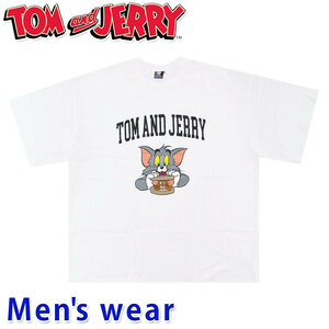 トムとジェリー 半袖 Tシャツ メンズ ワーナー グッズ アニメ ネコ ネズミ T23-100A Mサイズ WH(ホワイト)