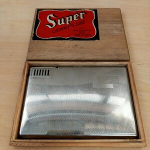 シガレットケース Super CIGARETTE CASE MADE IN TOKYO 昭和レトロ アンティーク 煙草ケース 喫煙グッズ ライター 日本製 コレクション 