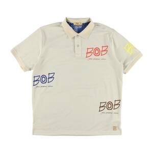 定価23100円■BOB SPORT■ランダムロゴプリント ポロシャツ■ボブスポーツ■BOB COMPANY■ボブカンパニー　ベージュ