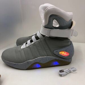 1円 美品 エアマグ バックトゥザフューチャー back to the future airmag 28cm US10 microUSB ナイキ　レプリカ ハイカット スニーカー　靴