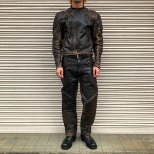 極上 50s Langlitz Leathers ラングリッツレザー セットアップ カスケード レザージャケット ライダース レーシング パンツ ヴィンテージ S