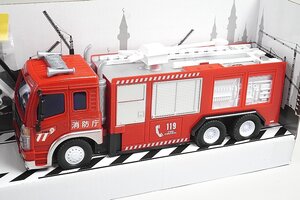 童友社 RC はたらく車両 化学消防車 赤 27MHz トイラジコン 全長約26cm WT-FE-1