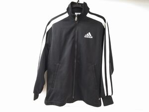 ◆ adidas アディダス トラックジャケット ジャージ ブラック サイズS レディース 子供 0906-304D @60 ◆