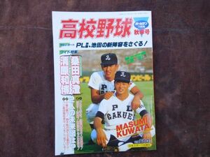 高校野球　1985　11月　秋季号　桑田真澄　清原和博の未来図　PL学園　池田　上原晃　昭和　日本スポーツ出版　野球