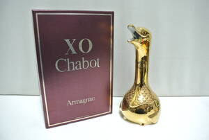 22265 酒祭 洋酒祭 シャボー XO ゴールドグース 未開栓 箱付 約1453g 陶器ボトル Chabot Armagnac 古酒