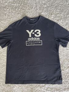 Y-3 YOHJI YAMAMOTO 半袖　adidas アディダス　プリントロゴ　Tシャツ　M