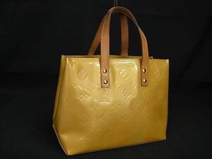 1円 ■美品■ LOUIS VUITTON ルイヴィトン M91144 モノグラムヴェルニ リードPM ハンドバッグ トート レディース イエロー系 BJ3473