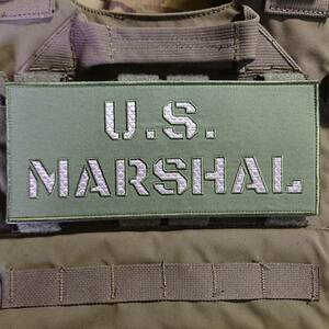 USマーシャル　U.S.MARSHAL　PVCデザイン①　230×100ｍｍ　パネルパッチ　ワッペン