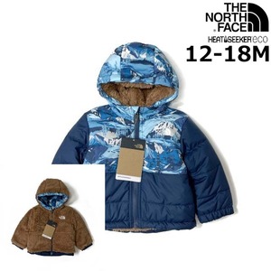 売切り【正規新品】THE NORTH FACE◆BABY REVERSIBLE MOUNT CHIMBO HOODED JACKET 中綿ジャケット US限定 もこもこ(12-18M)青総柄240517-40