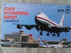 使用済み　テレカ　大阪国際空港　OSAKA INTERNATIONAL AIRPORT　1988.6.1発行　＜330-114＞105度数