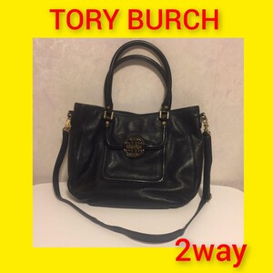 トリバーチ　TORY BURCH　2way　レディースバッグ　ショルダーバッグ ハンドバッグ　ブラック　通勤　使いやすい　合わせやすい　