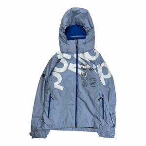 【美品】 DESCENTE デサント スキージャケット MOVE SPORT マウンテンパーカー スキー スノボ フード取り外し可能 ライトブルー M