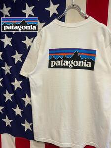 ★patagonia★パタゴニア★P-6ロゴレスポンシビリティー★39174FA19★半袖Tシャツ★バックロゴ★ビッグロゴ★ホワイト★白★Mサイズ★