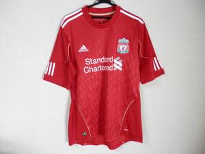 希少 プレミアリーグ リバプール 2010-12年 ホームユニフォーム 2XOサイズ 赤 正規品 アディダス adidas Liverpool FC サッカーシャツ