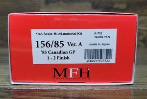 ★☆ MFH モデルファクトリーヒロFERRARI F1 156/85 1/43フルディテール　Ver.A 【未使用 未開封】