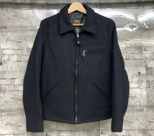 Schottショット MELTON TRUCKER JACKET USA製 ウール No7584 サイズ38 ブラック 店舗受取可