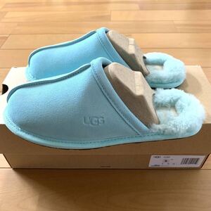 UGG AUSTRALIA W PEARLE アグ パール スリッパ ルームシューズ ウール スエード スカイブルー ウィメンズ 23cm USA6 国内正規品 新品未使用