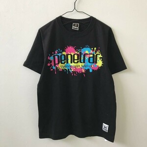 EI475 penetrar 半袖プリントTシャツ 黒 メンズ M フットサル コットン