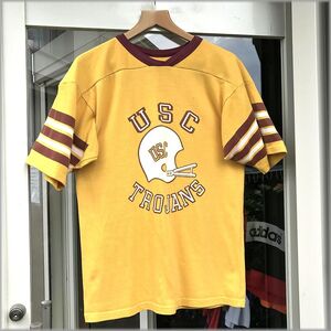 ★USC TROJANS　70s 80s　フットボール　Tシャツ★検 ビンテージ カレッジ プリント