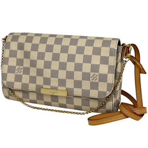 ルイ・ヴィトン Louis Vuitton フェイボリット PM ハンドバッグ クラッチ 3WAY ショルダーバッグ ダミエアズール ホワイト N41277 【中古】